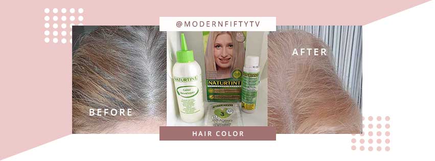 before and after photos for Naturtint light ash blond 10A hair dye for gray hair coverage