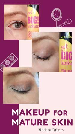 Full Face Drugstore Makeup for Mature Skin 2 essence mascara collage