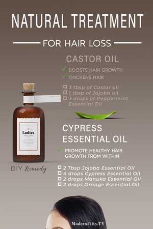Women’s hair loss: Causes, Treatment, and Solutions 12 DIY Hair remedies for hair loss castor oil, cypress essential oil, lavander oil