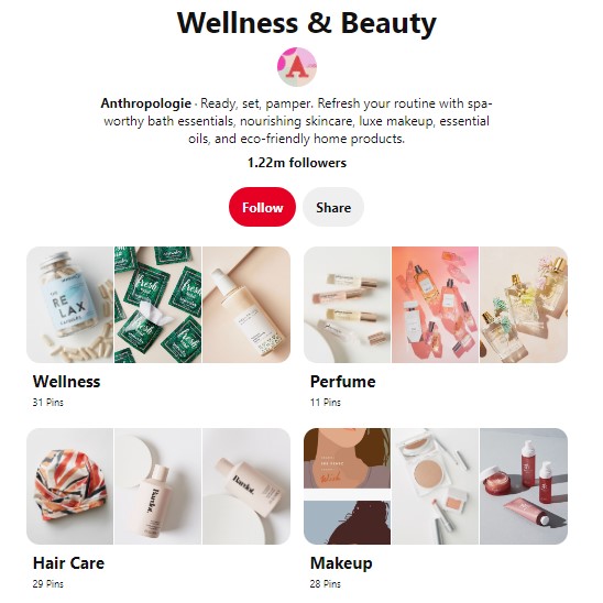 How to Audit Pinterest Boards 6 example of a good board description