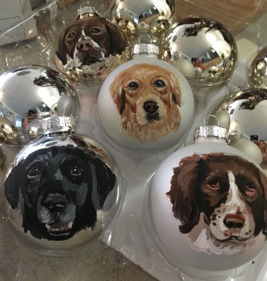 Custome hand painted pet ornament  