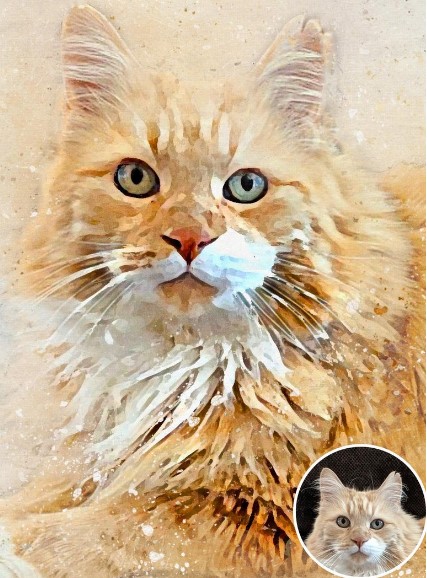 watercolor pet portrait 