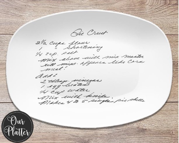 personalized gift ideas heandwritte recipe platter