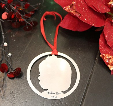 Custom Silhouette Christmas Ornament
