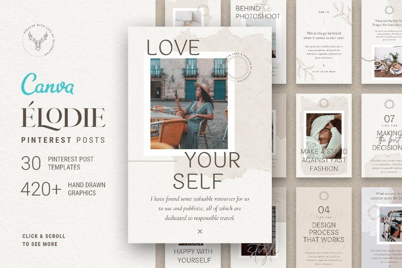 10 Best Canva Pinterest Template Bundles 5 Elodie Pinterest Posts Templates