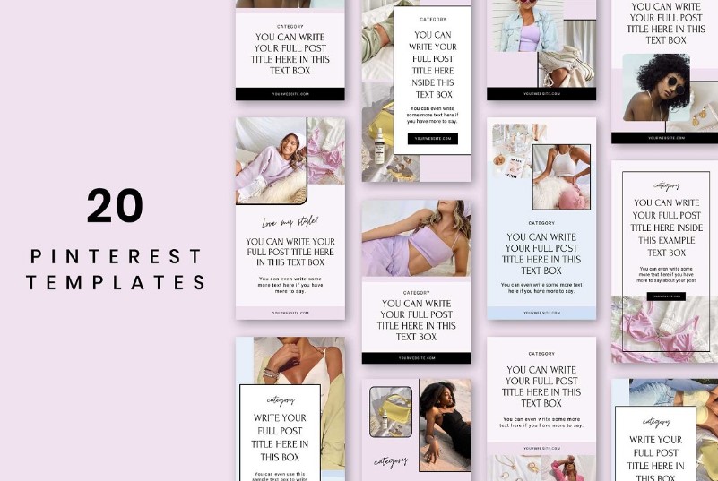 10 Best Canva Pinterest Template Bundles 10 10 michi pinerest templates