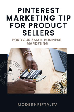 pin image for Pinterest Marketing tip for product sellers