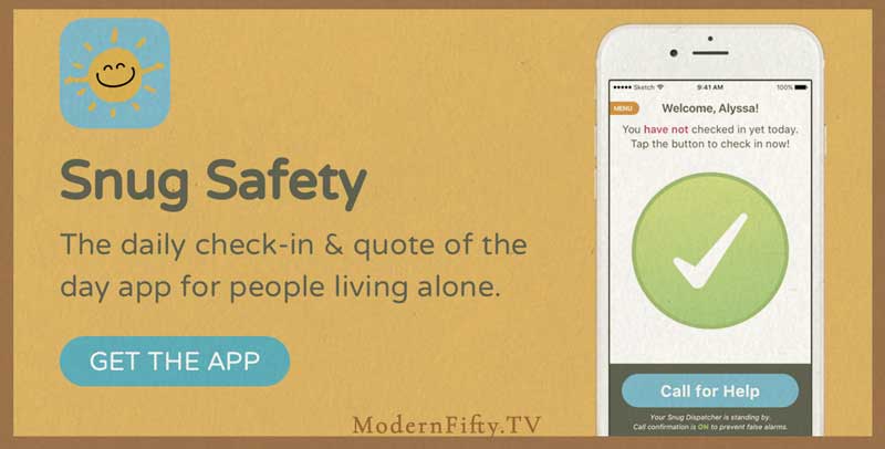 screen shot of a webpage from snug safety app