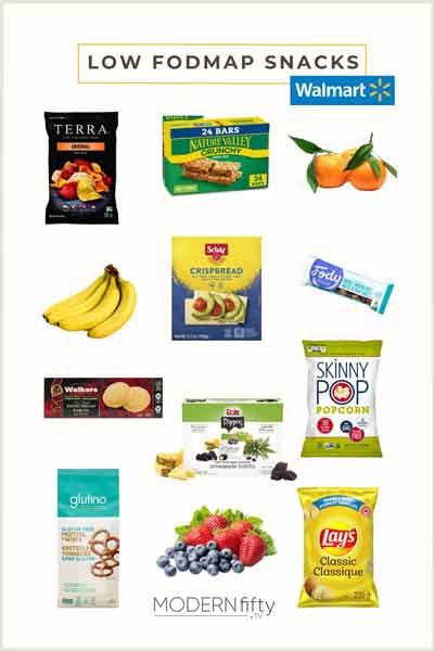 85+ Best Low FODMAP Snacks 20 Image for Pinterest pin with images of low FODMAP snacks