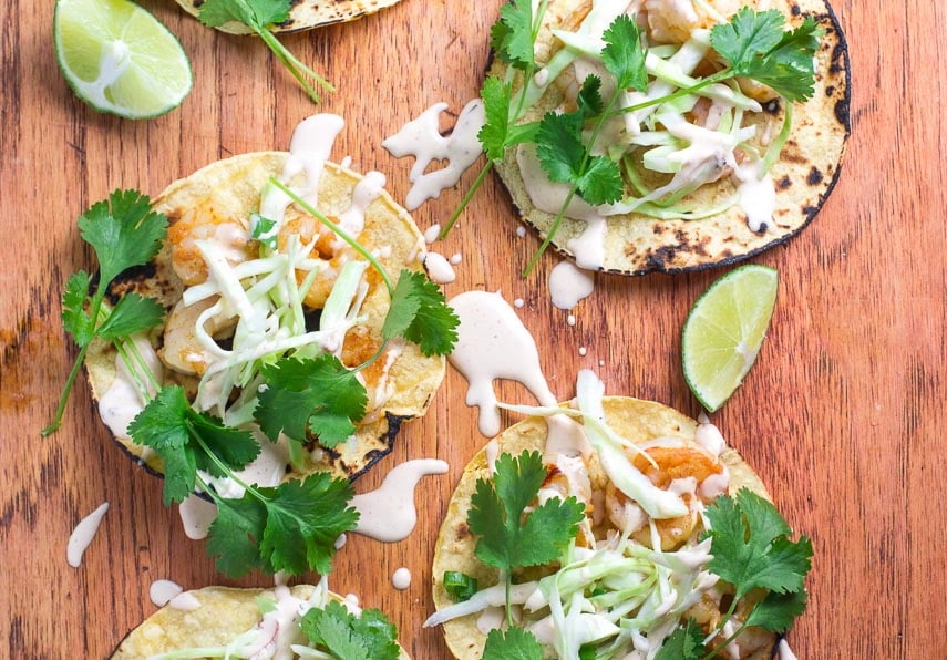 10+ Healthy & Quick Summer Dinners | low FODMAP diet 12 low FODMAP shrimp tacos