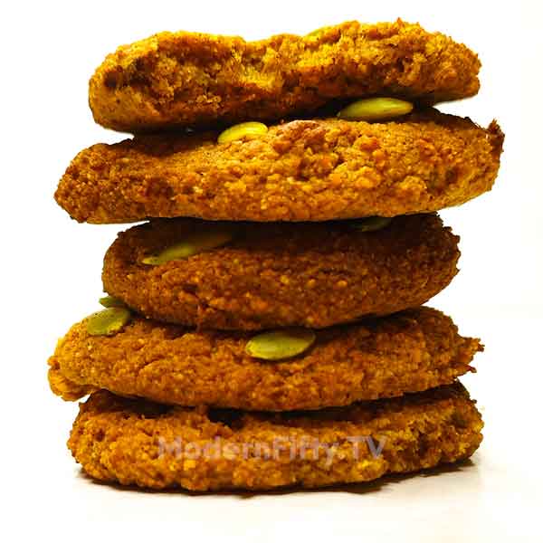 Low Carb Pumpkin Spice Cookies - KETO 6 Stack of pumpkin spice cookies