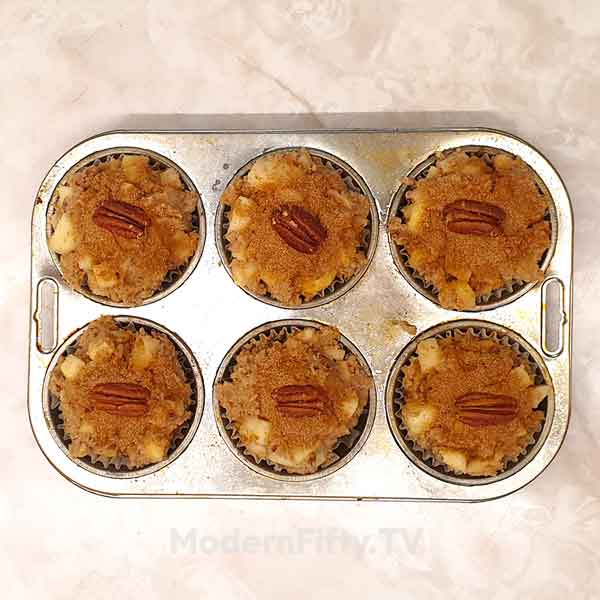 Keto Apple Cinnamon Pecan Muffins with Coconut Flour 10 6 Keto Apple Cinnamon Pecan Muffins with Coconut Flour in a muffin pan