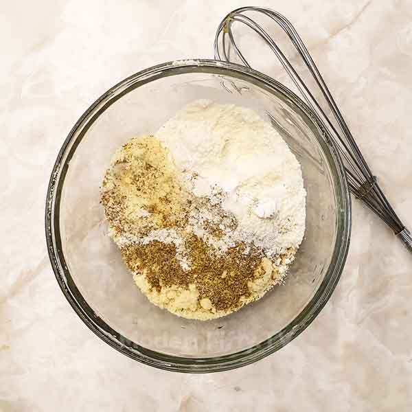 Low Carb Savory Zucchini Muffins - KETO 4 In medium size bowl almond flour, coconut flour, salt, and other spices