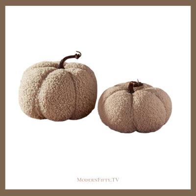 Sherpa fabric pumpkins