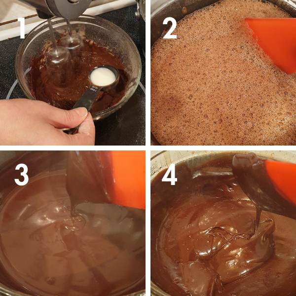 Custard cream step 3 hit up the mixture in the water bath
